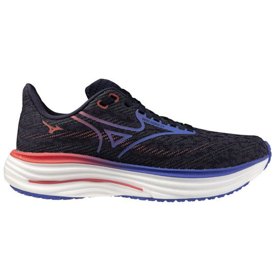 Women's Mizuno Wave Rider 29, Odyssey Grey/Iris Bloom, 11 B Medium