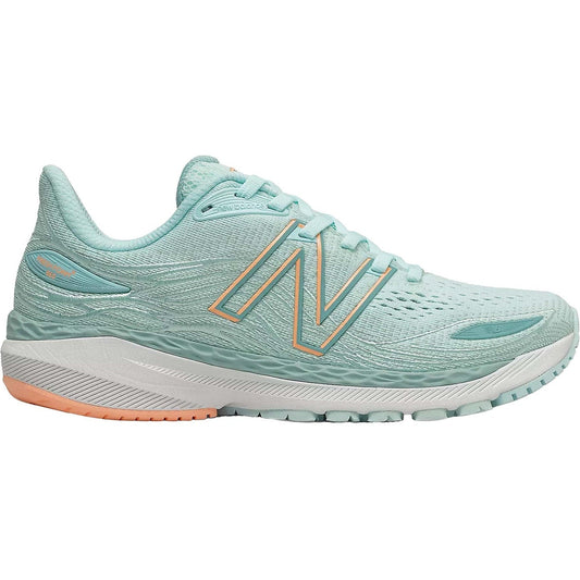 Women's New Balance Fresh Foam X 860v12, Pale Blue Chill/Light Mango, 7.5 2E Extra Wide