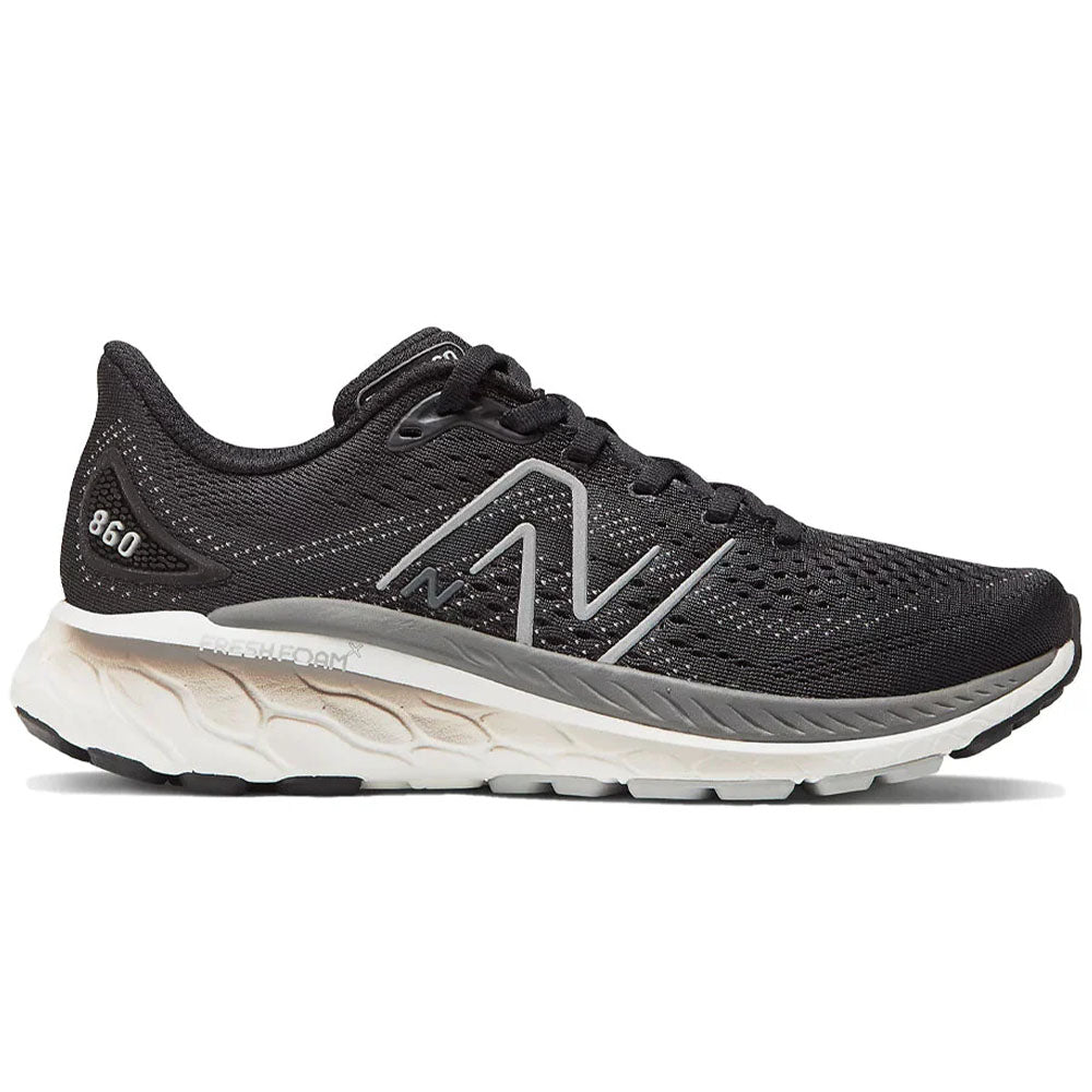 Women's New Balance Fresh Foam X 860v13, Black/Castlerock, 6.5 2A Narrow