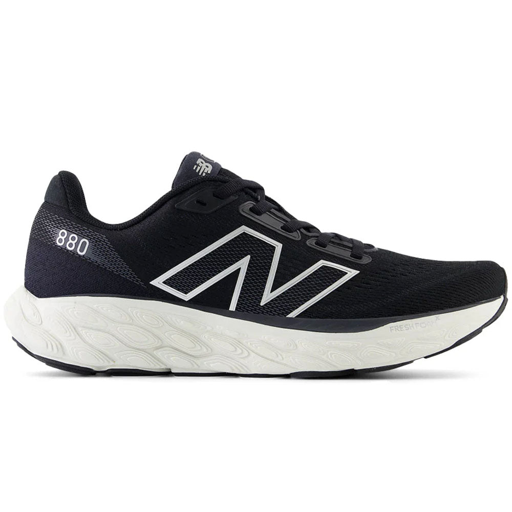 Womens New Balance Fresh Foam X 880v14, Black/Sea Salt/Silver Metallic, 6.5 D Wide