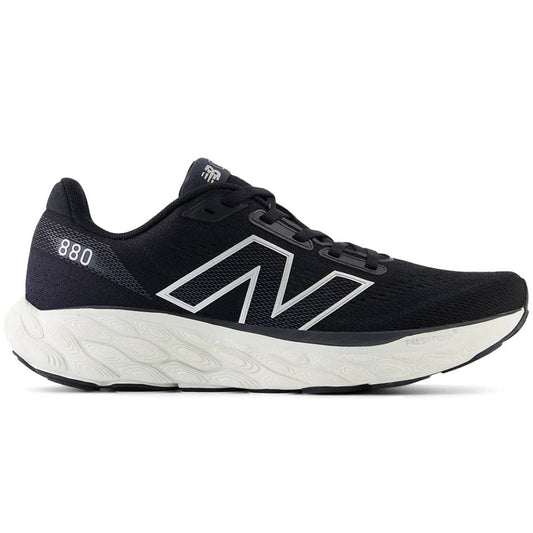 Womens New Balance Fresh Foam X 880v14, Black/Sea Salt/Silver Metallic, 6.5 D Wide