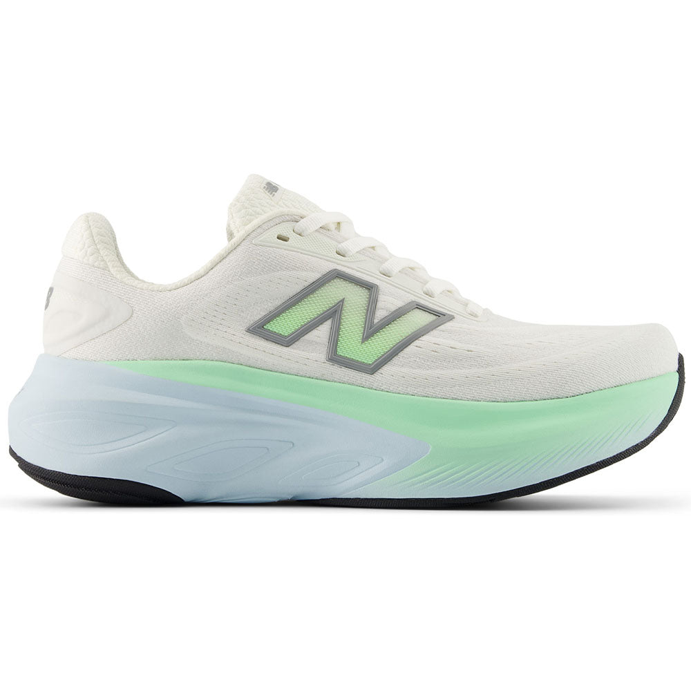Women's New Balance Fresh Foam X More v6, Sea Salt/Lab Green/Frosted Glass, 7.5 B Medium