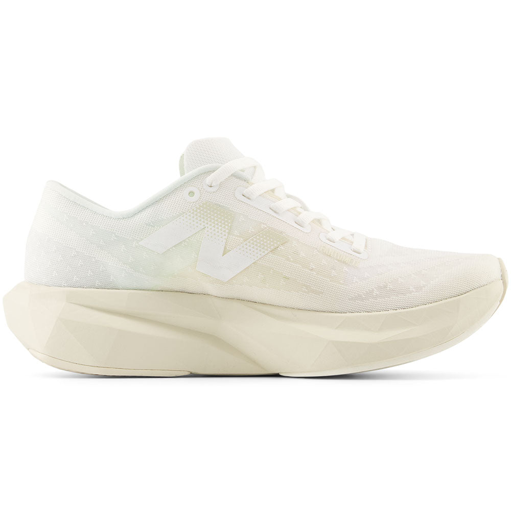 Womens New Balance FuelCell Rebel v4, White/Linen/Sea Salt, 8 B Medium