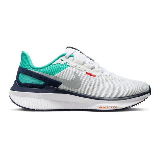 Womens Nike Structure 25, White/Lt Smoke Grey-Clear Jade-Jade Ice, 7.5 B Medium