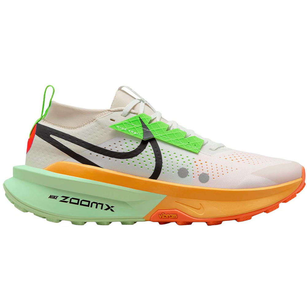 Women's Nike ZoomX Zegama Trail 2, Summit White/Black/Laser Orange, 9 B Medium