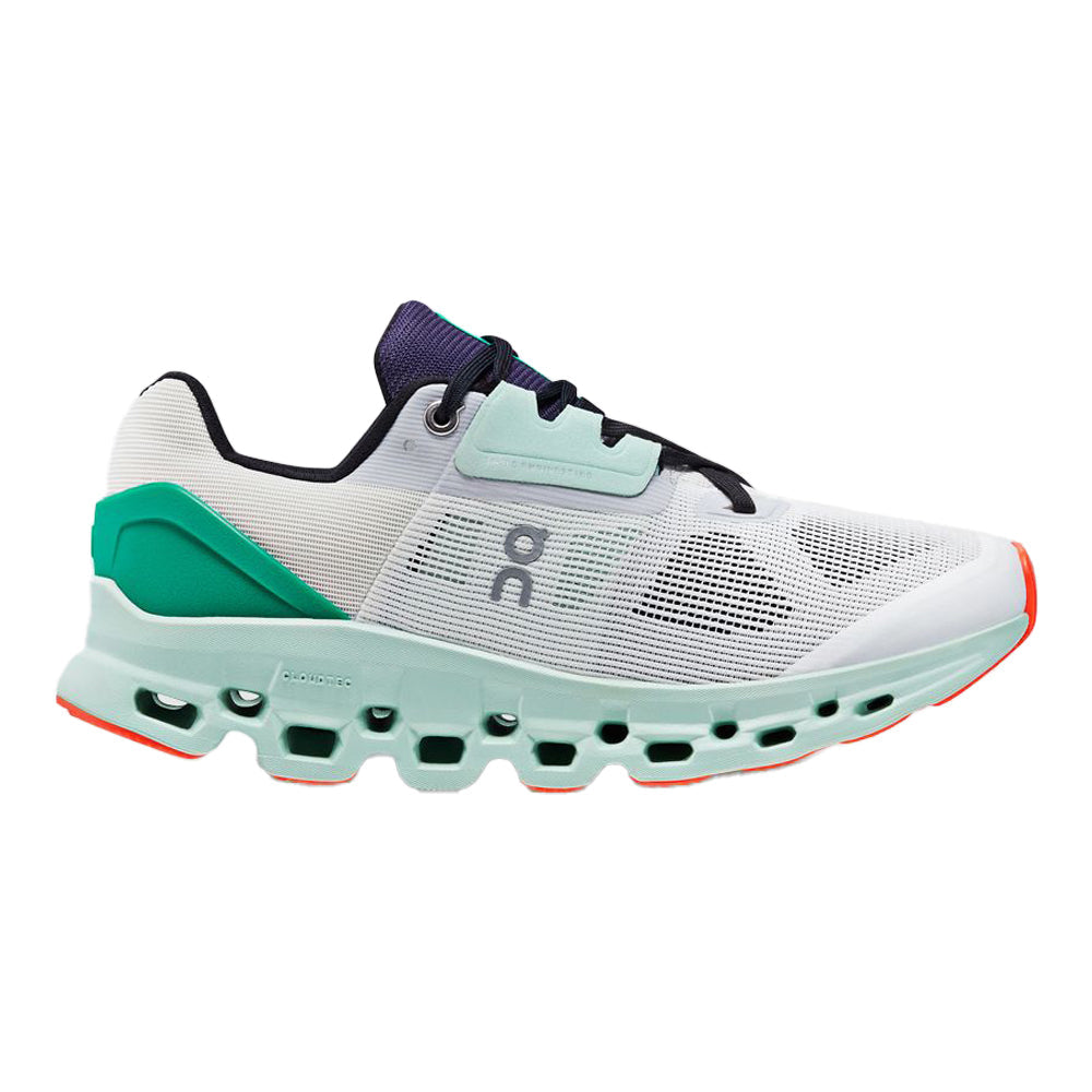 Women's On Cloudstratus, Undyed-White/Creek, 7 B Medium