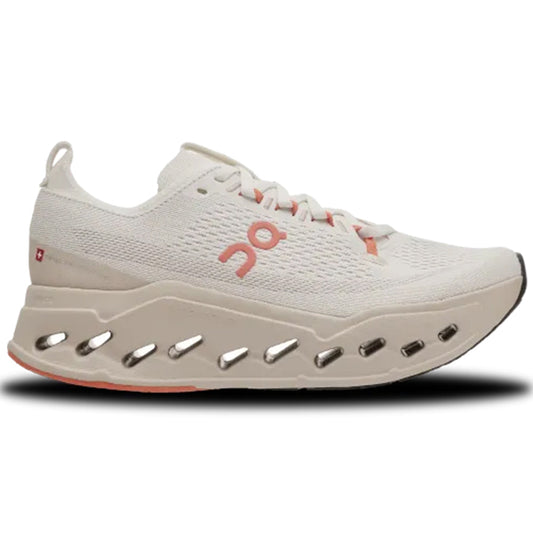 Women's On Cloudsurfer Max, Ivory/Salmon, 10.5 B Medium
