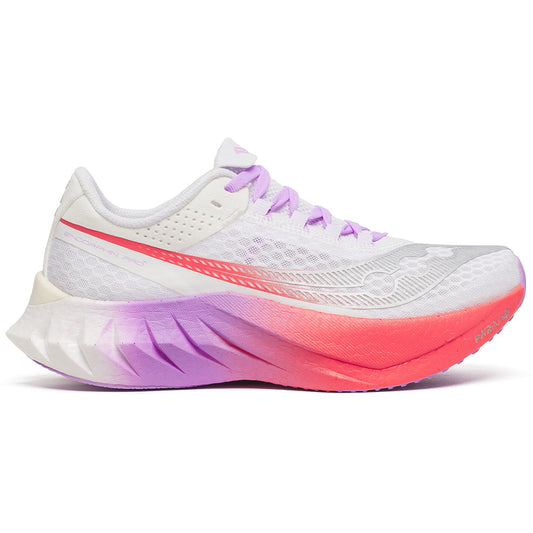 Womens Saucony Endorphin Pro 4, White/Crocus, 7 B Medium