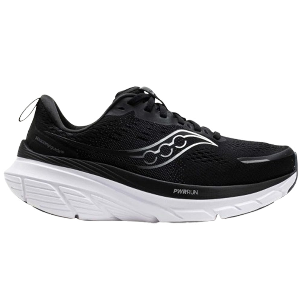Women's Saucony Guide 18, Black/White, 6.5 B Medium