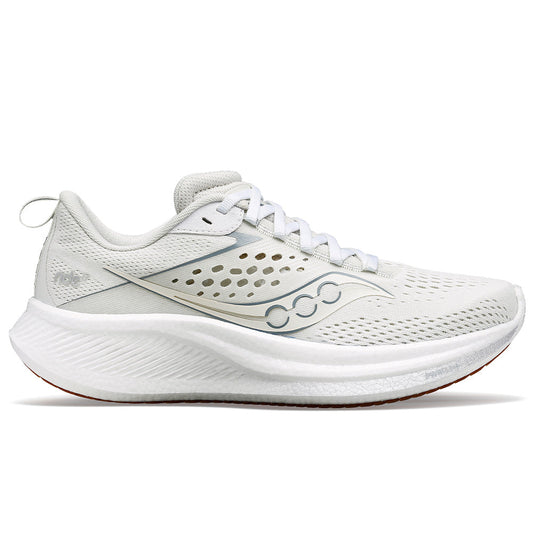 Womens Saucony Ride 17, Pearl/Gum, 7.5 B Medium