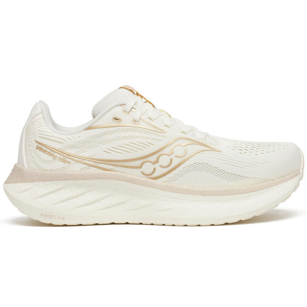 Women's Saucony Ride 18, Vanilla, 10 D Wide