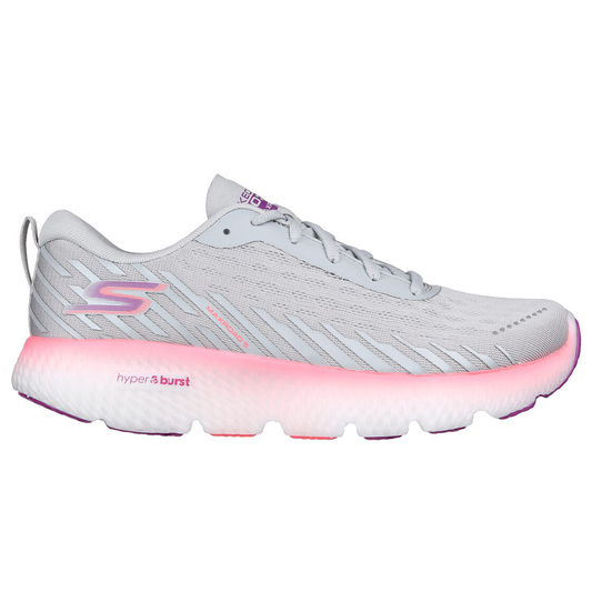 Womens Skechers Go Run Maxroad 5, Grey/Pink, 10 B Medium