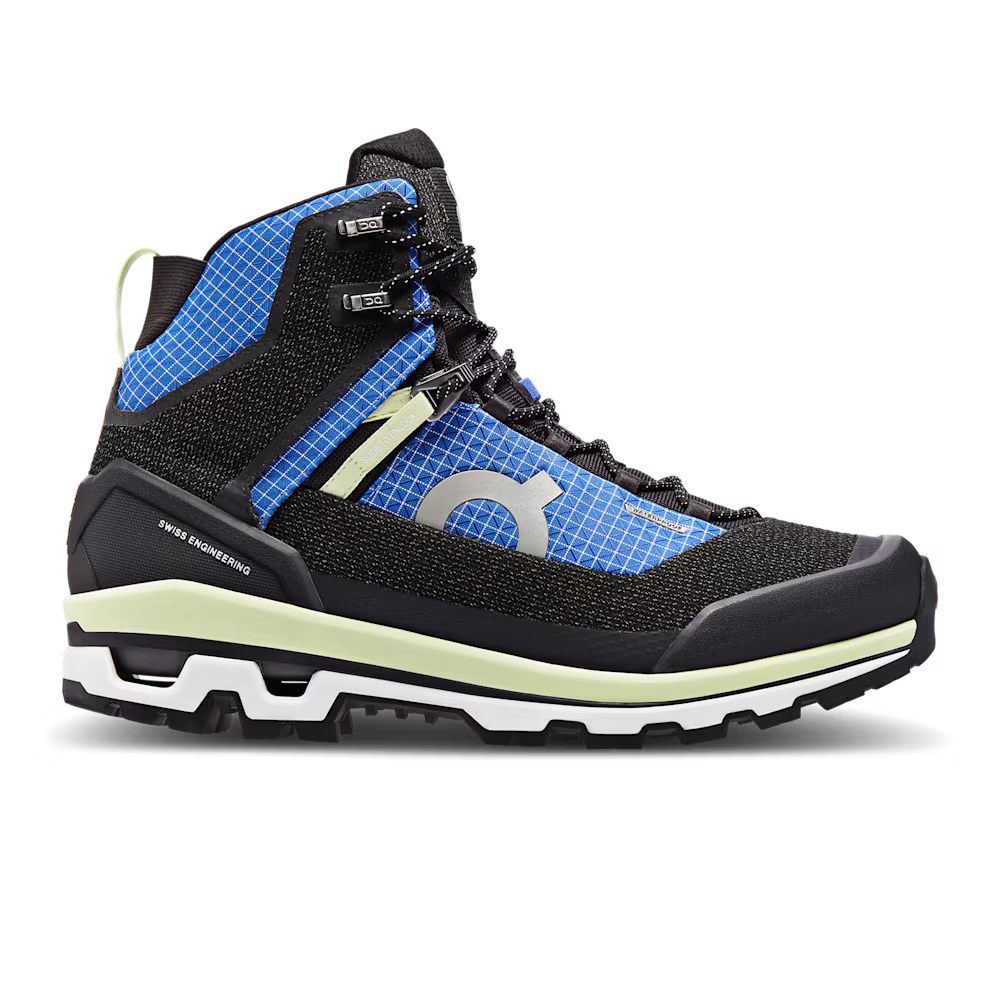 Women's On Cloudalpine Waterproof, Cobalt/Limelight, 7.5 B Medium