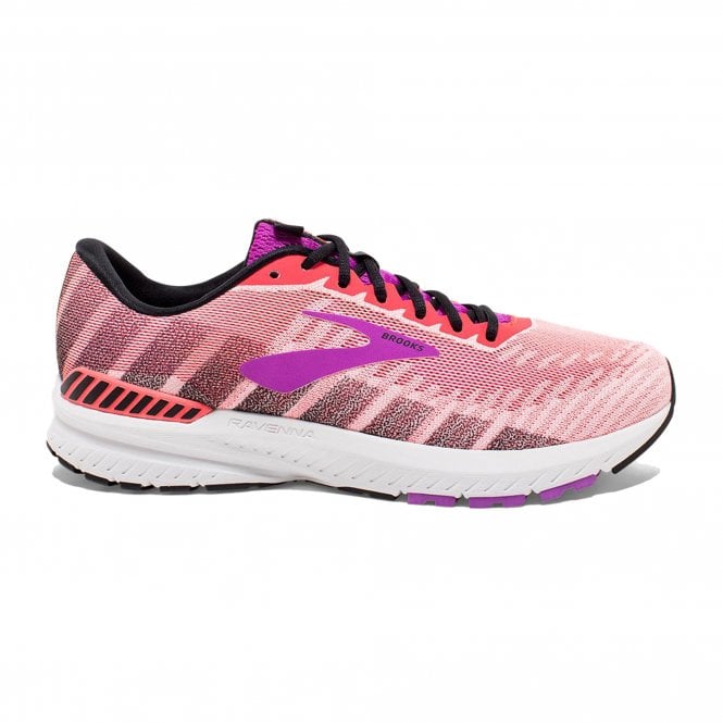 Women's Brooks Ravenna 10, Coral/Purple/Black, 9.5 B Medium