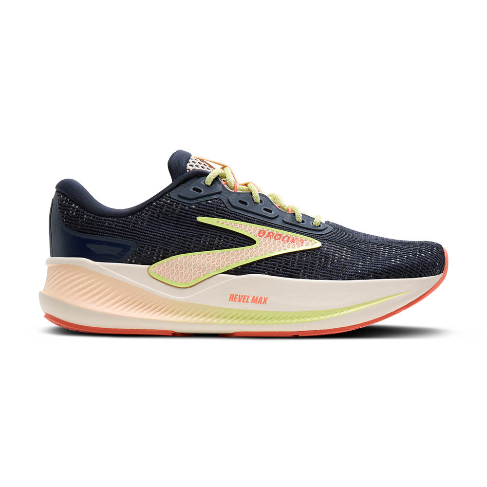 Women's Brooks Revel Max, Indigo/Pastel/Quince, 10.5 B Medium
