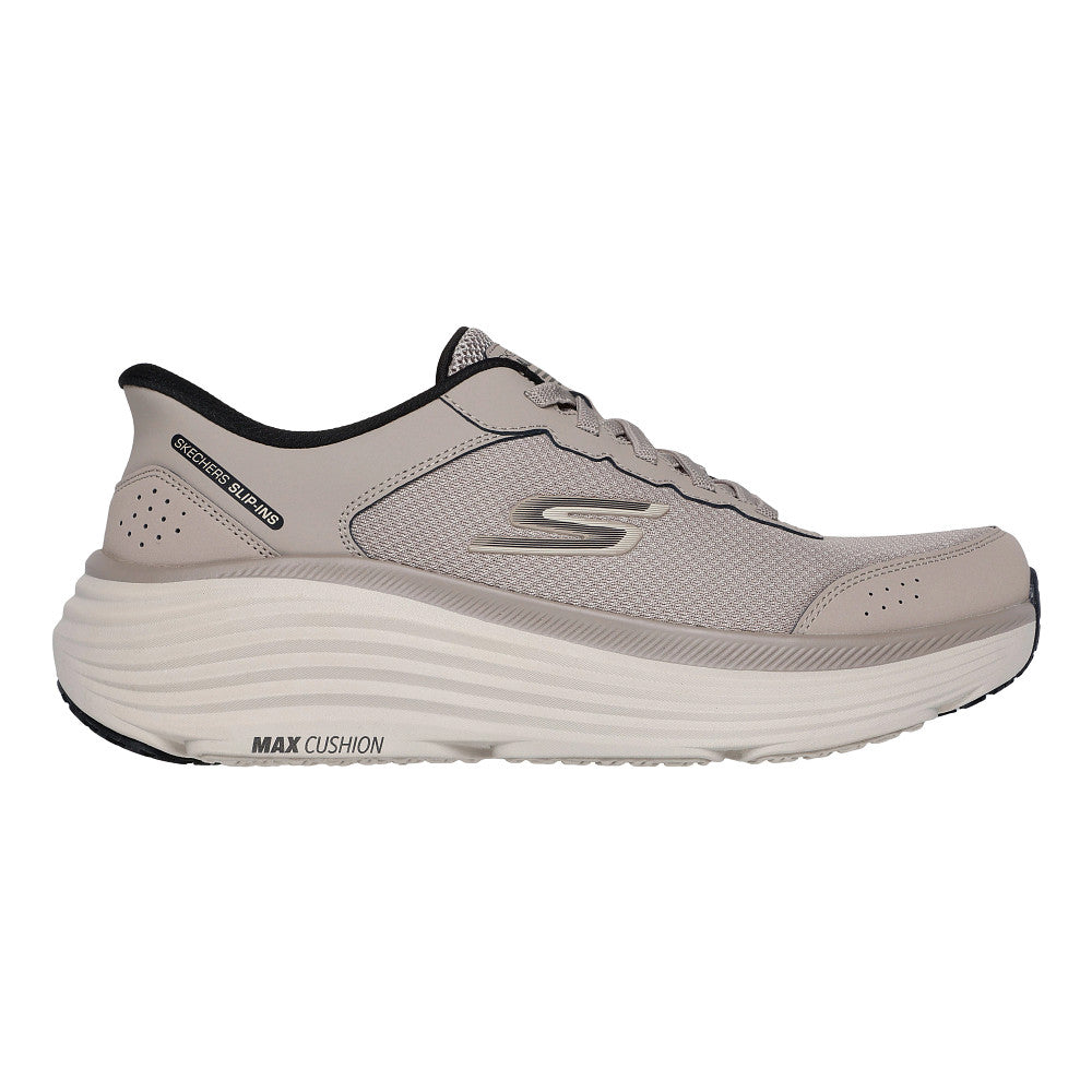 Men's Skechers Slip-ins: Max Cushioning Endeavour - Cardova, Taupe/Black, 11.5 D Medium