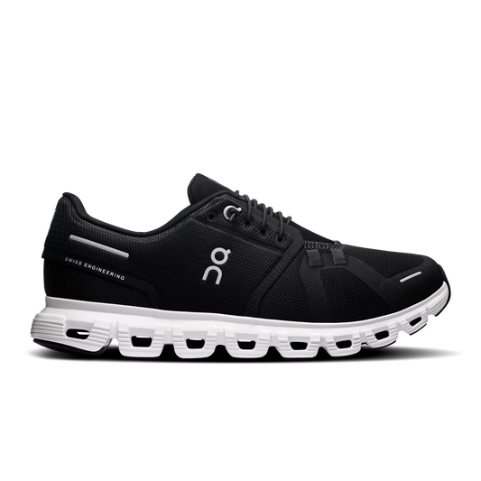 Women's On Cloud 6, Black/White, 6 B Medium