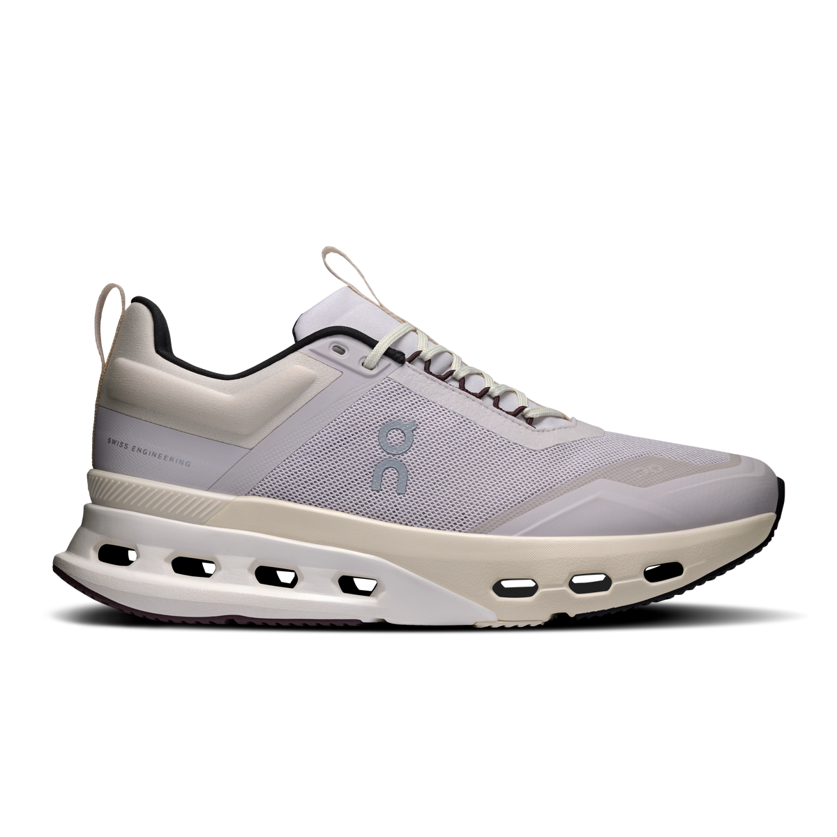 Womens On Cloudnova X, Silver/Mulberry, 8 B Medium
