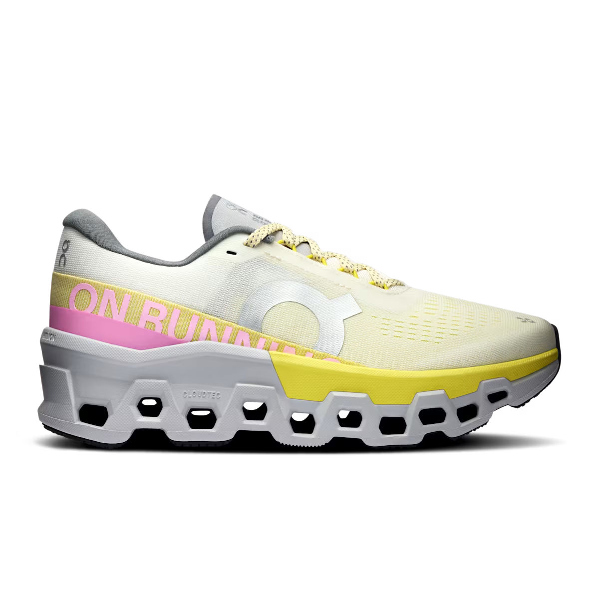 Women's On Cloudmonster 2, Ivory/Lime, 5 B Medium