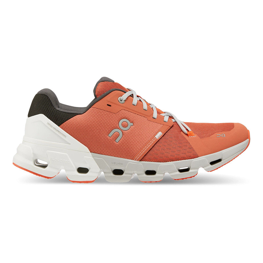 Men's On Cloudflyer 4, Ginger/White, 9 D Medium