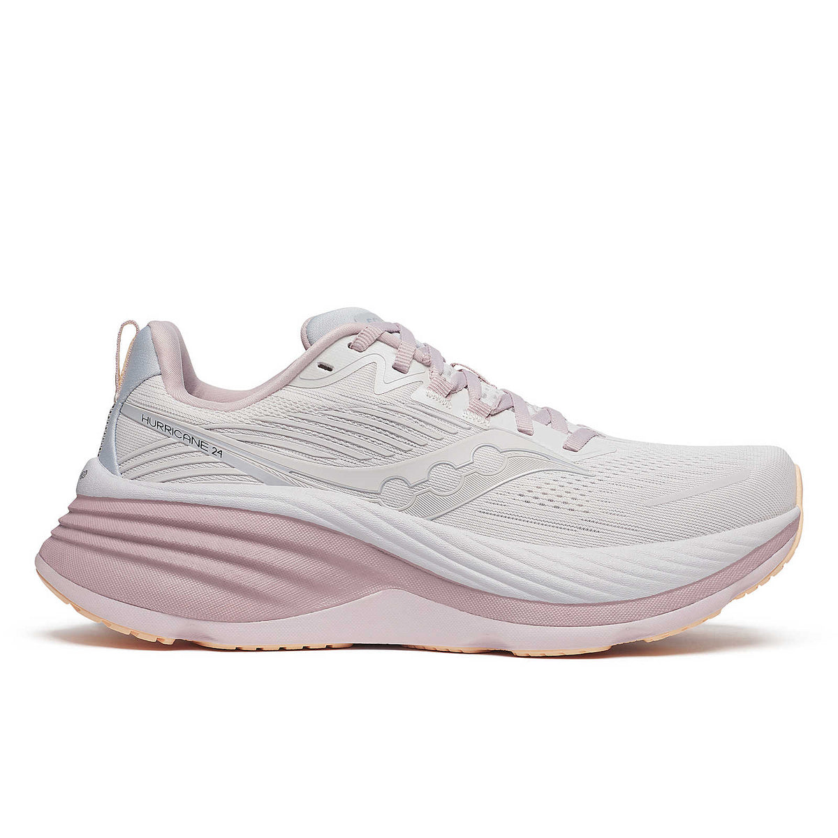 Womens Saucony Hurricane 24, Cloud/Bloom, 5.5 B Medium