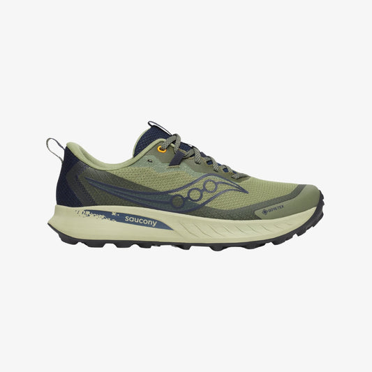Men's Saucony Peregrine 15 GTX, Hemlock/Navy, 14 D Medium