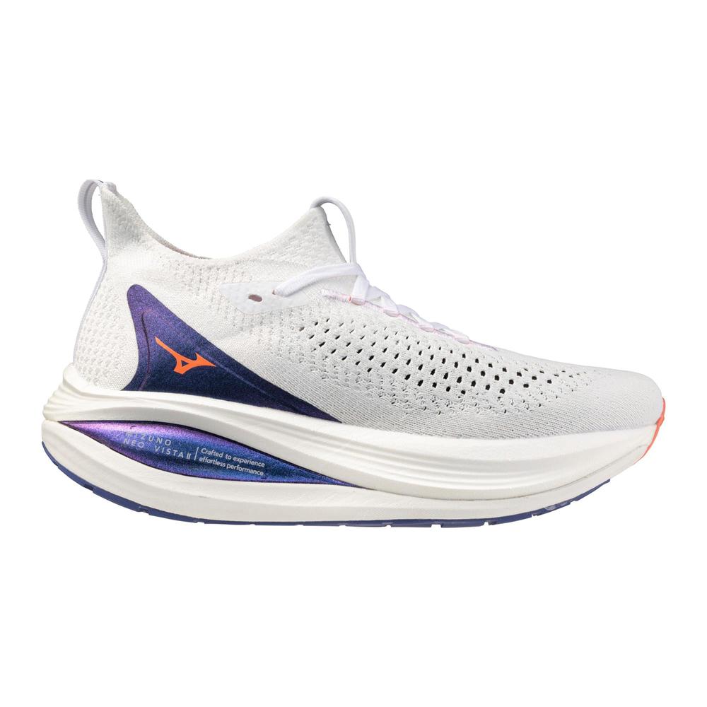 Women's Mizuno Neo Vista 2, White/Striking Coral, 8.5 B Medium