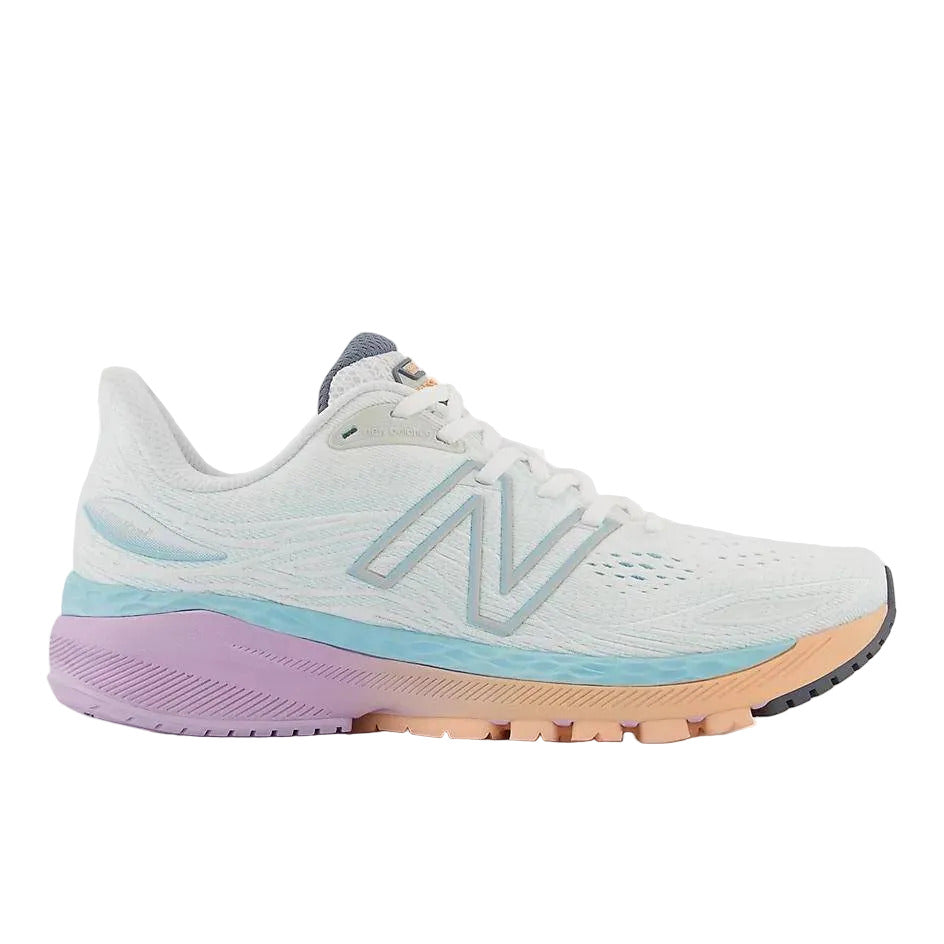 Women's New Balance Fresh Foam X 860v12, White/Blue Chill, 8.5 2A Narrow