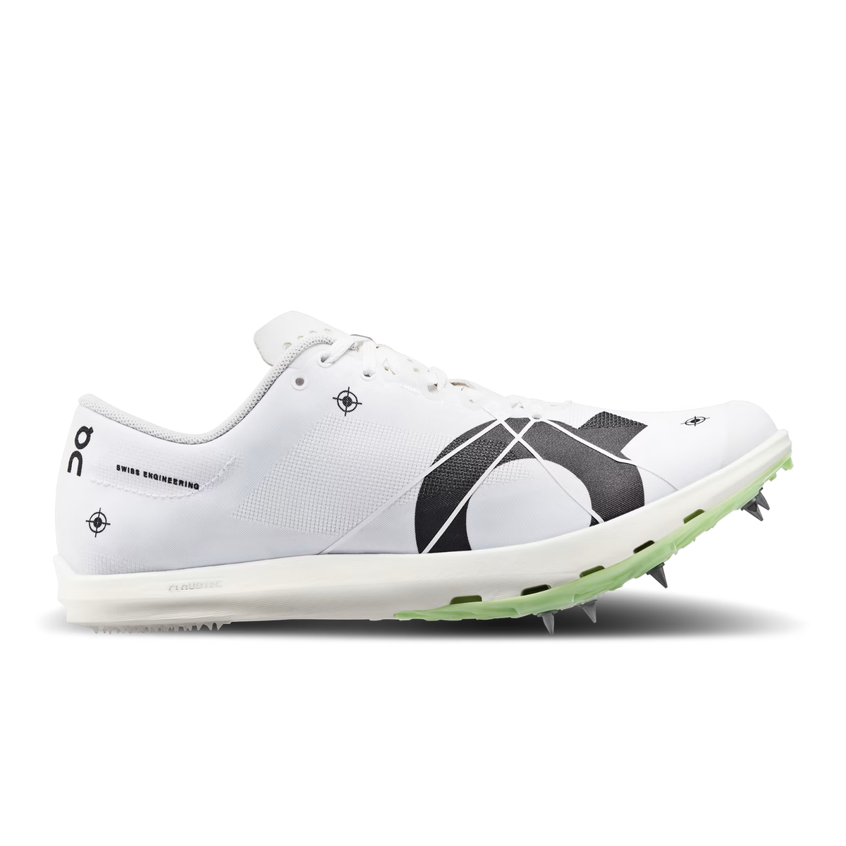 Men's On Cloudspike 1500M 2, Undyed-White/Mint, 9.5 D Medium