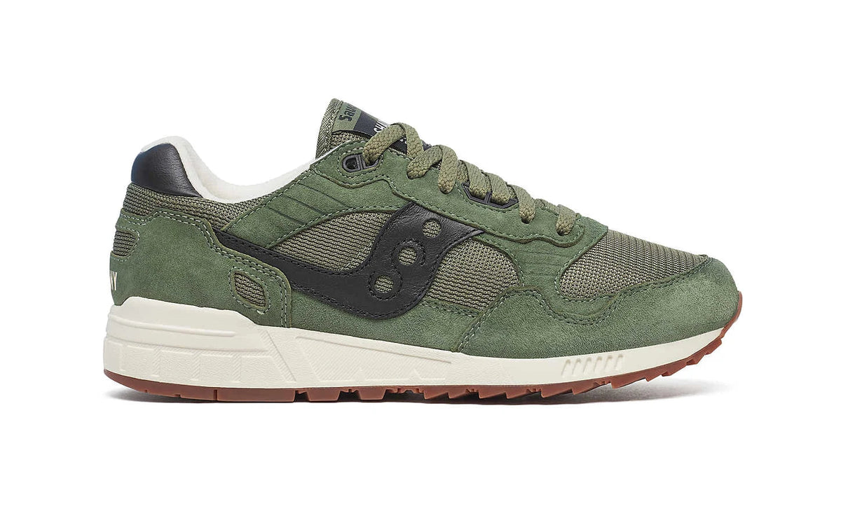 Men's Saucony Shadow 5000, Green/Black, 12 D Medium