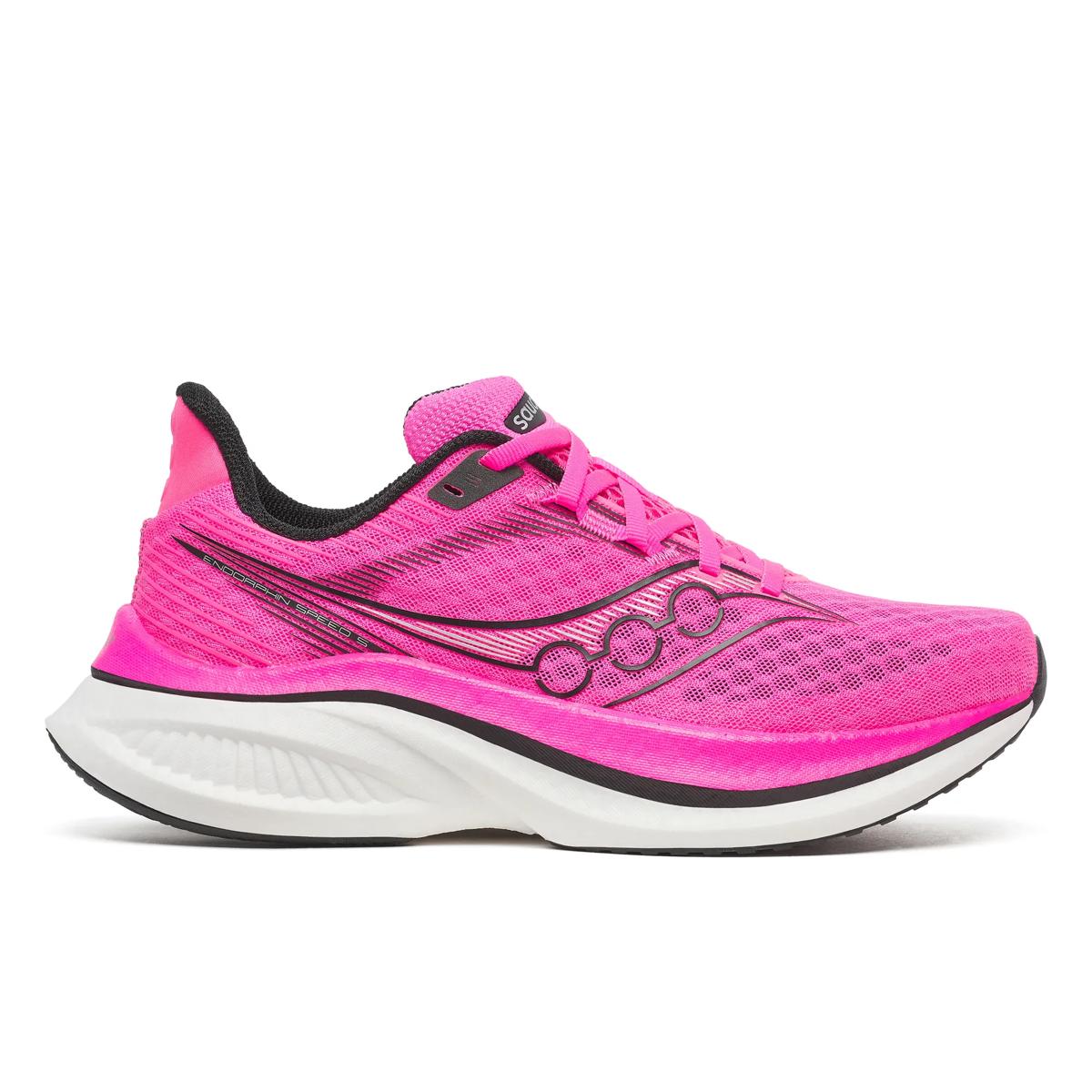 Women's Saucony Endorphin Speed 5, Shock/Black, 9 B Medium