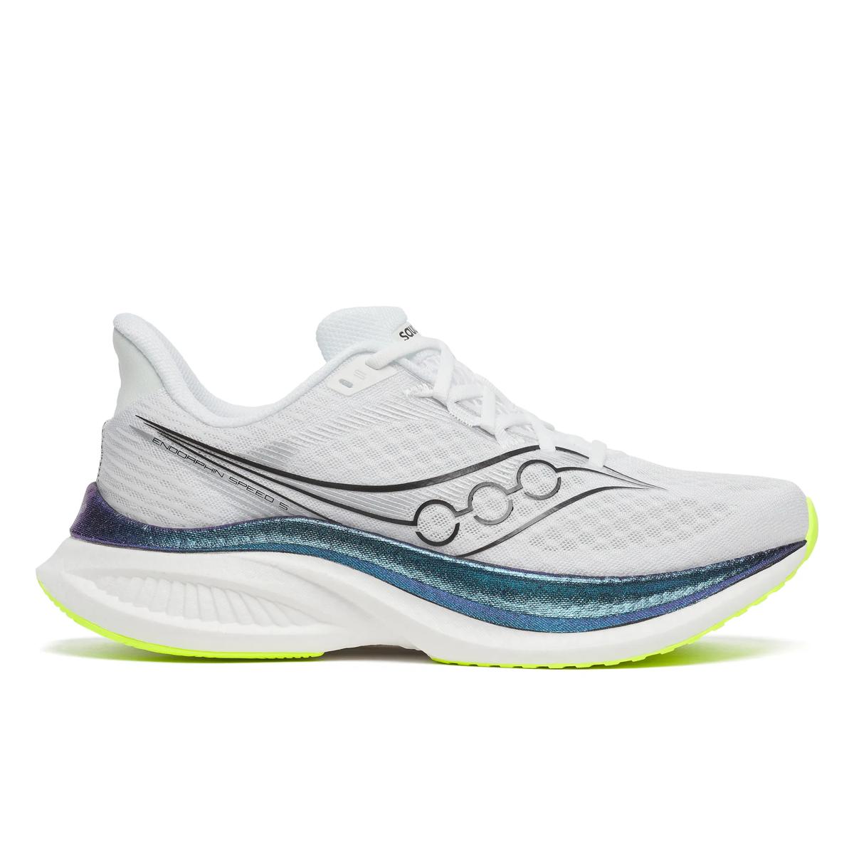 Men's Saucony Endorphin Speed 5, White/Night Sky, 9 D Medium
