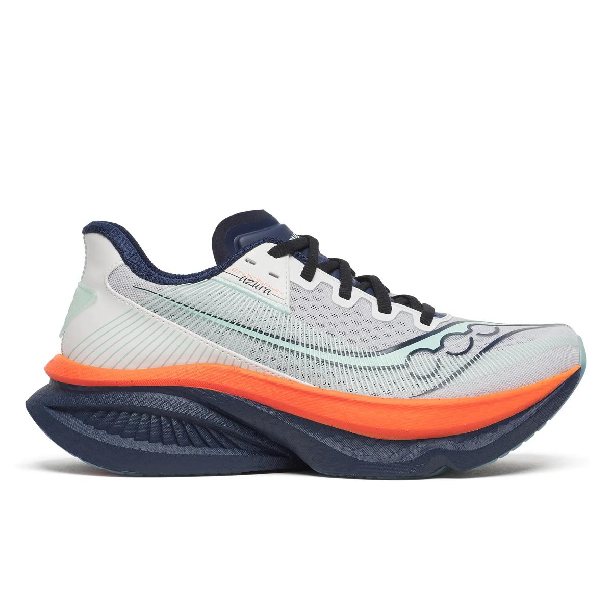 Women's Saucony Endorphin Azura, White/Navy, 8.5 B Medium