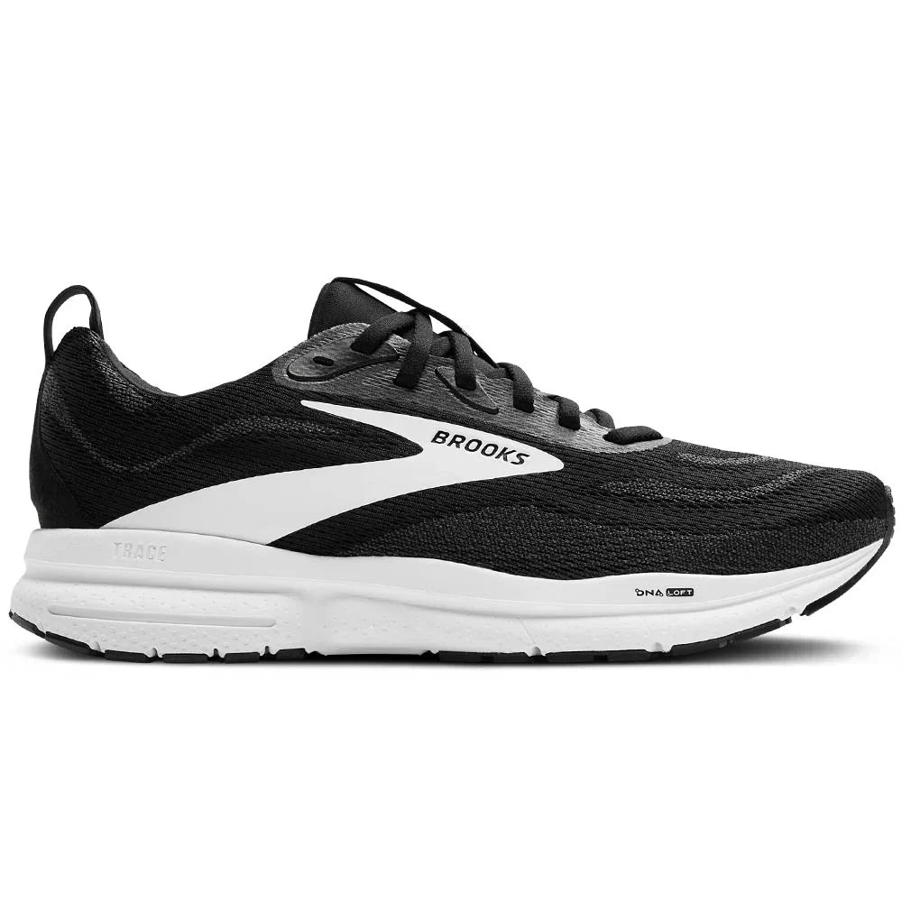 Womens Brooks Trace 4, Black/Grey/White, 5.5 D Wide